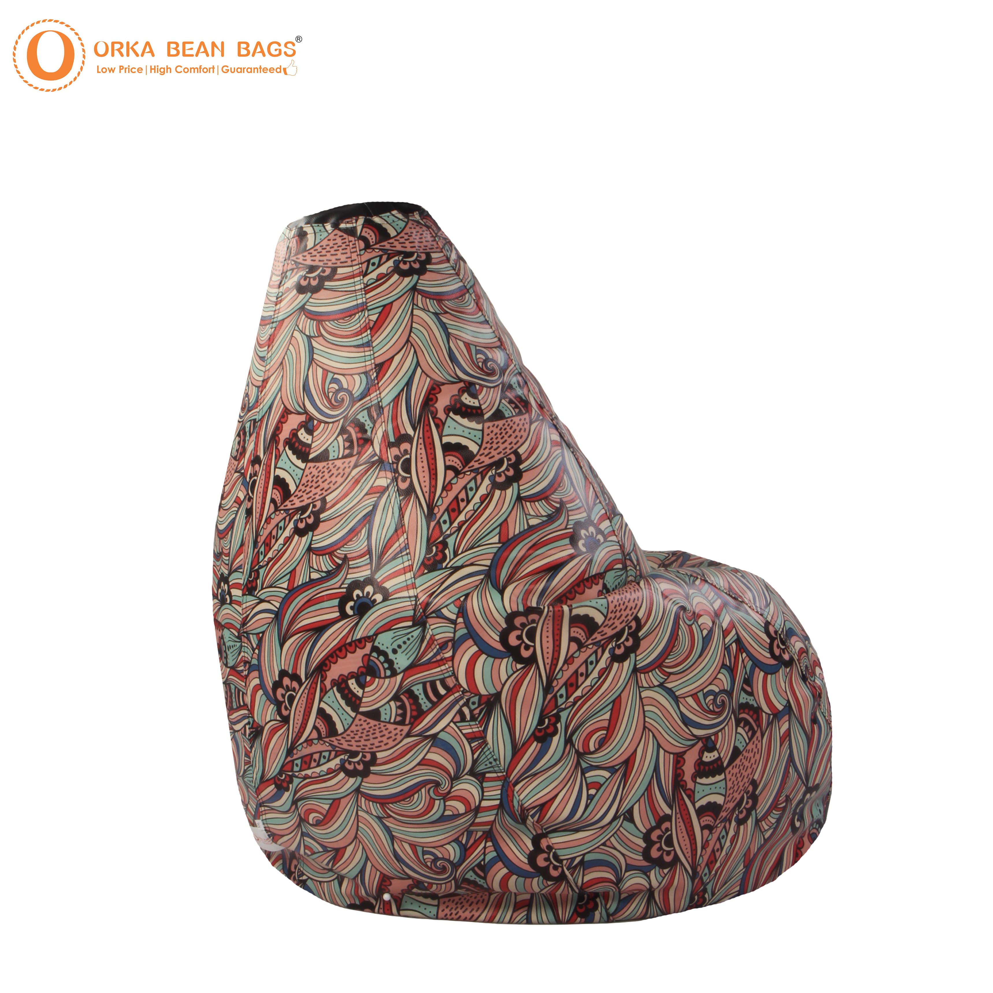 Orka Digital Printed Flower Seamless Pattern XXXL Bean Bag Filled With Beans view 8